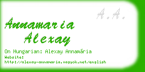 annamaria alexay business card