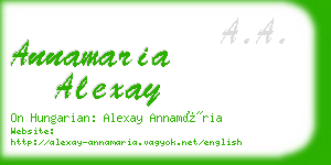 annamaria alexay business card